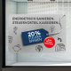 Schaufenster-Aufkleber „20 % Steuern sparen“
